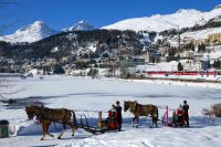 ENGADIN St. Moritz: Schlitteda am St. Moritzersee